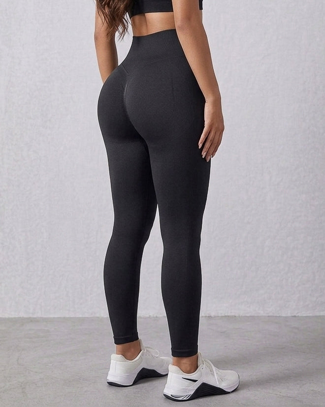 Calza Deportiva Premium Seamless Pretina Alta Levanta Cola - YJ324