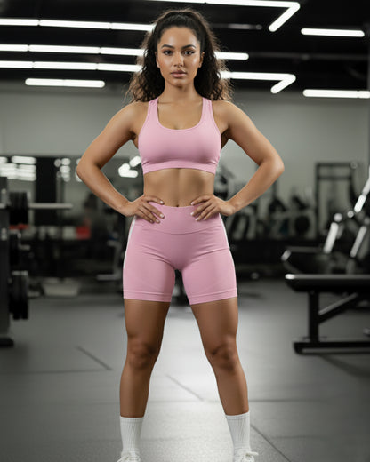 Short Deportivo con Corte en V y Líneas Plus - YJ267