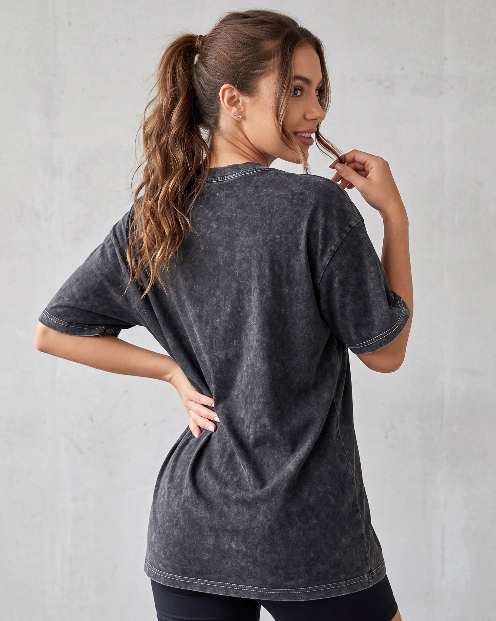 Polera Fitness Oversize - Vintage Gym Look Prelavada Pro - A366