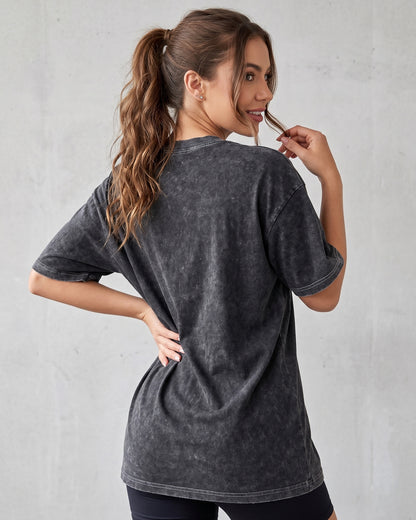 Polera Fitness Oversize - Vintage Gym Look Prelavada Pro - A366