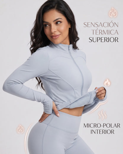 Chaqueta Polar Deportiva Térmica Modeladora Pasadedo Mujer - JYT046