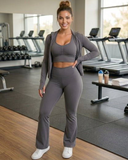 Set Deportivo 3 Piezas Premium Realce y Silueta Flare -ZL05