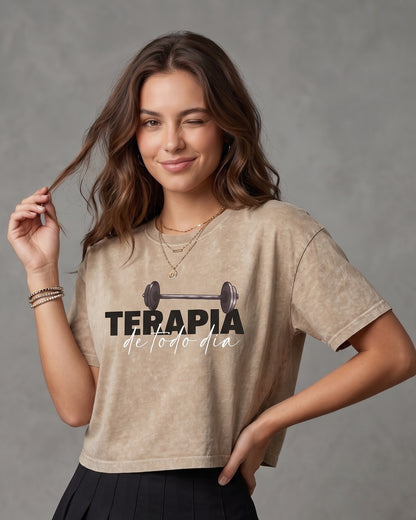 Polera Mujer Terapia - Prelavada Soft Training Comfort - A365