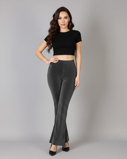 Pantalon Palazzo Elasticado y Brilloso Tendencia Biribum - TJ13037