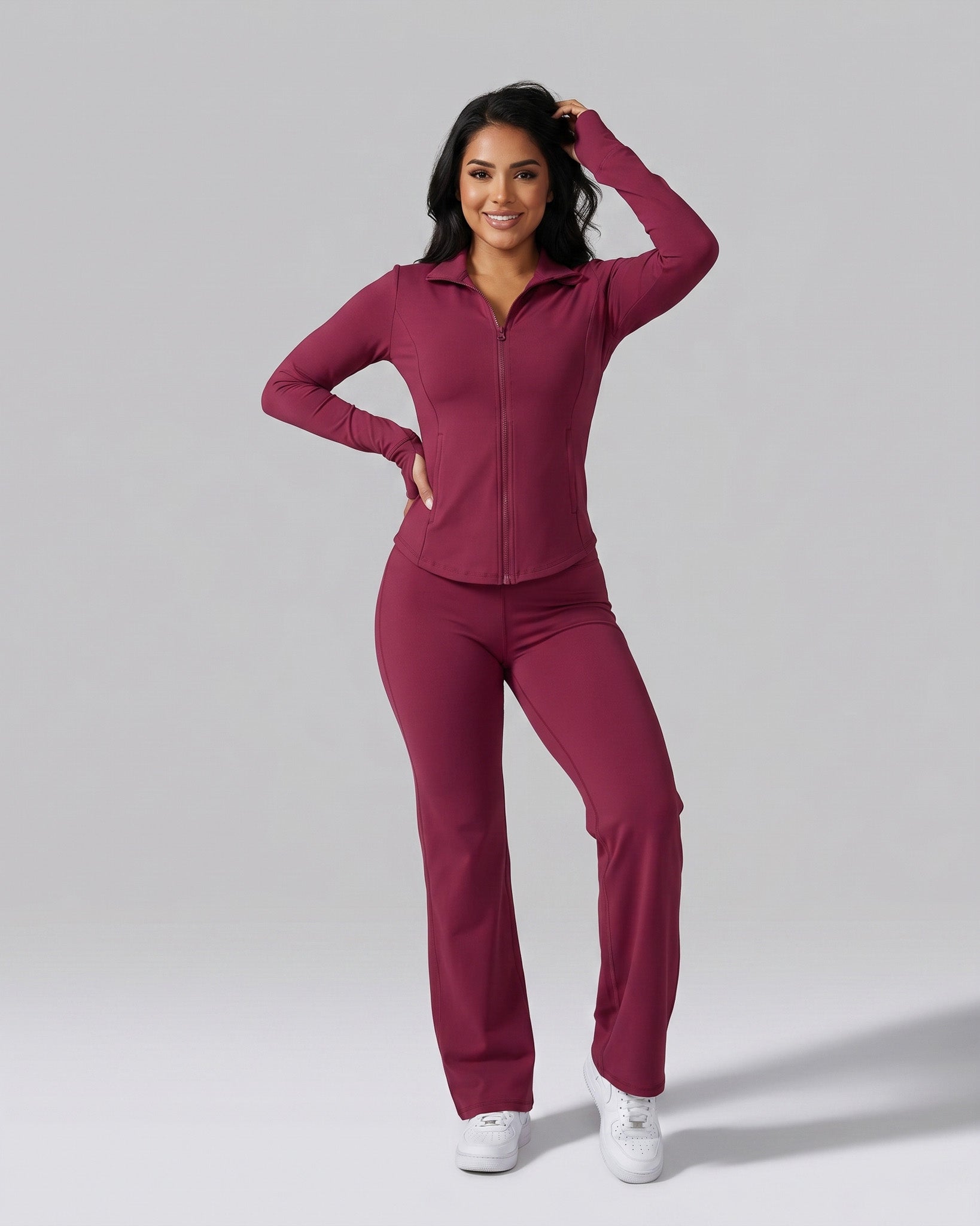 Set Dúo Escultor: Calza Palazzo + Chaqueta Ajustada Premium - KD250903