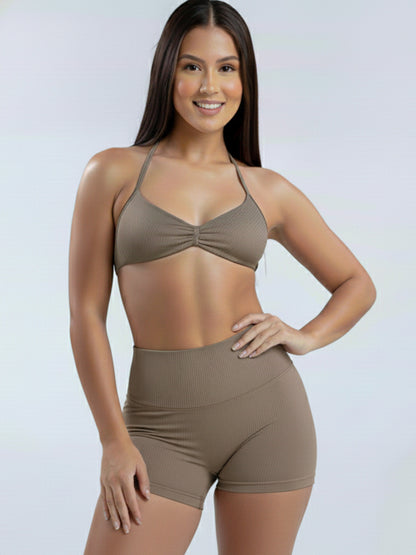 Conjunto Deportivo de 2 piezas Peto y Short con Push Up - YJ287