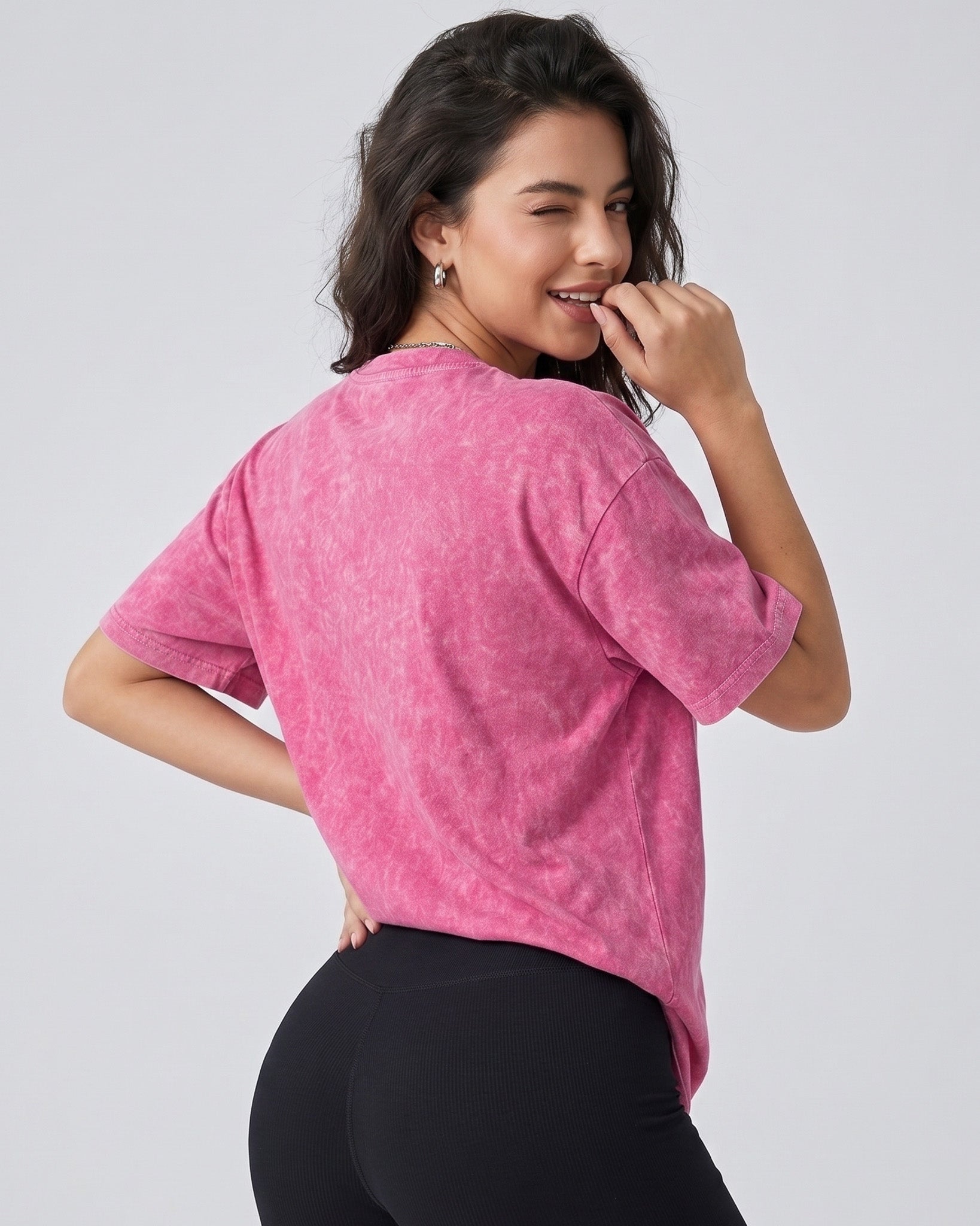 Polera Oversize Mujer Gym Queen - Look Retro Prelavada - A366