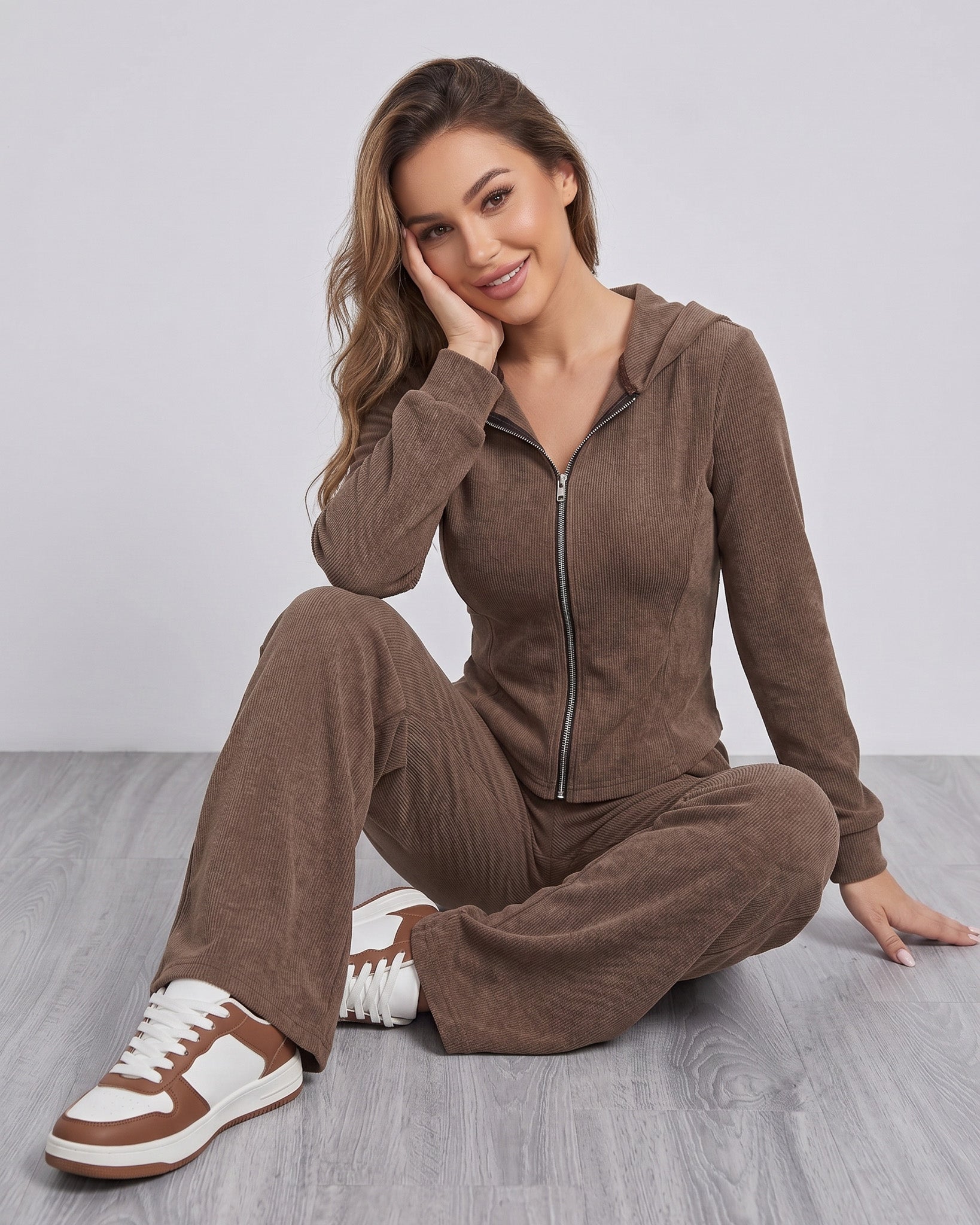 Conjunto Invierno Algodón Palazzo Premium Mujer Viral - ZL042