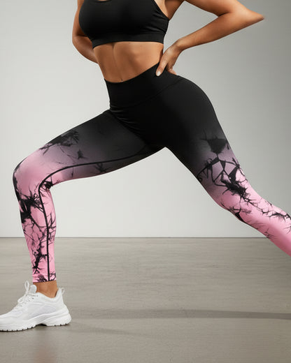 Leggings De Yoga Sin Costuras Con Estampado - Nk010