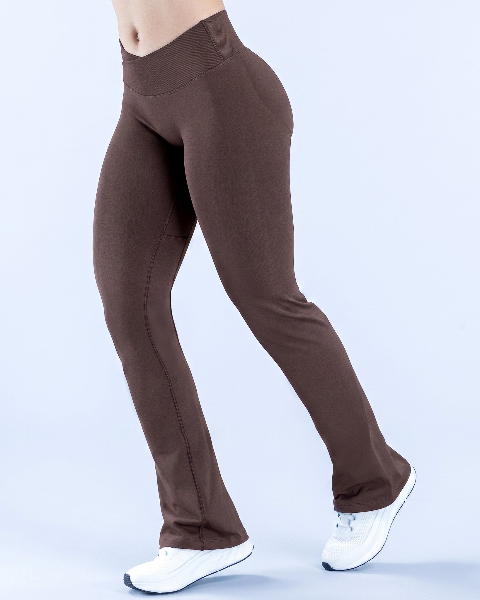 Calza Oxford Flare Push Up con Pretina en V Cruzada - YJ330