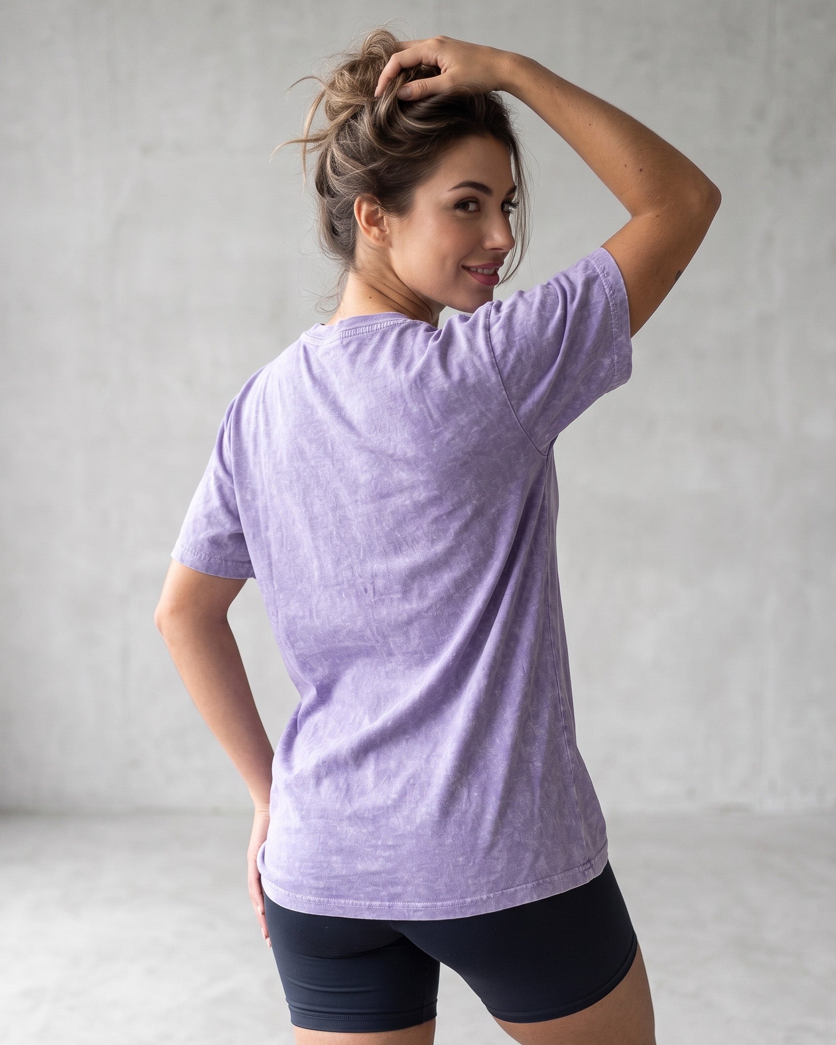 Polera Oversize Mujer Gym Queen - Look Retro Prelavada - A366