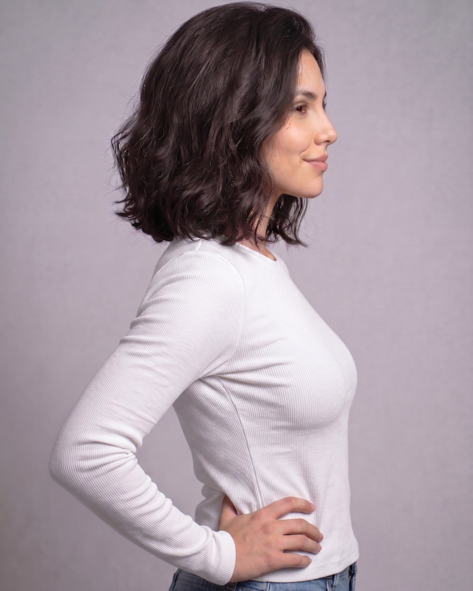 Polera Manga Larga Mujer Calce Ajustado - Básica Esencial - YY642