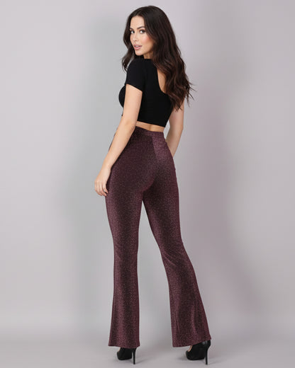 Pantalon Palazzo Elasticado y Brilloso Tendencia Biribum