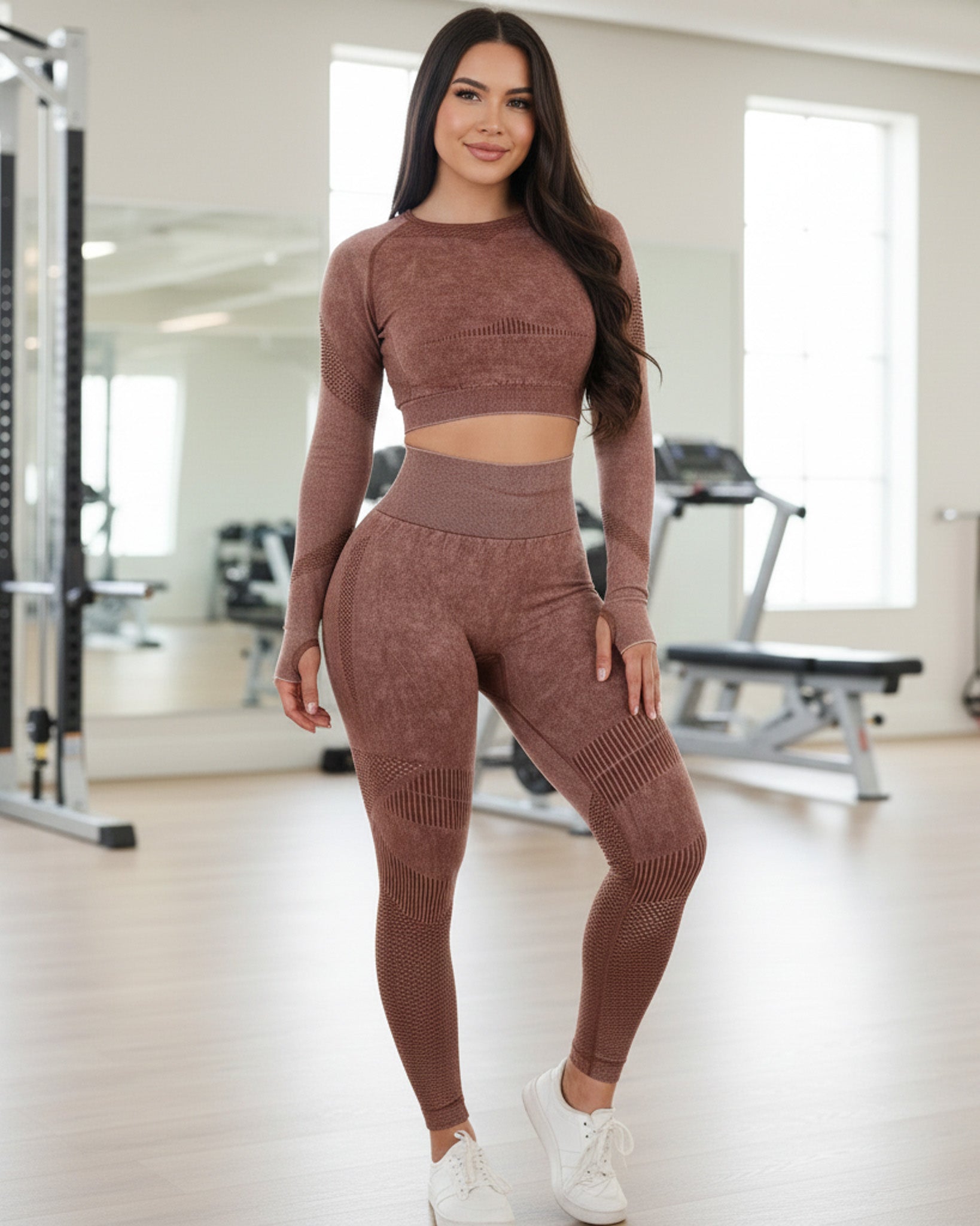 Conjunto Deportivo Pre Lavado Fitness Yoga Mujer Premium
