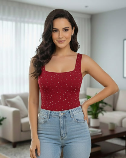 Body Elegante para Mujer con Perlitas de Brillo Sexy - ZM2521