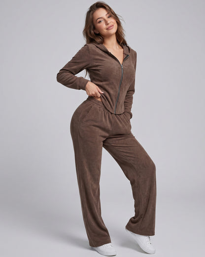 Conjunto Invierno Algodón Palazzo Premium Mujer Viral - ZL042