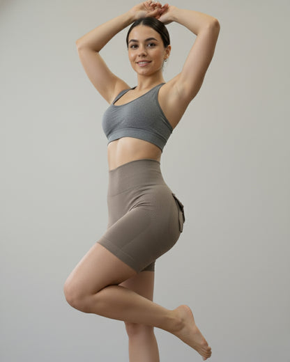 Short Deportivo Mujer con Bolsillo Trasero y Push Up - YJ242