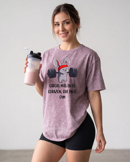 Polera Oversize Mujer Rabbit - Retro Gym Prelavada Premium - A366