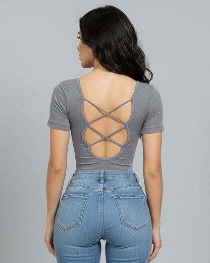 Body Mujer Escote Cuadrado y Espalda con Tirantes Moldeador - YJ274