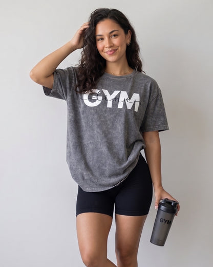 Polera Oversize Gym Time - Look Retro Aesthetic Prelavada - A366