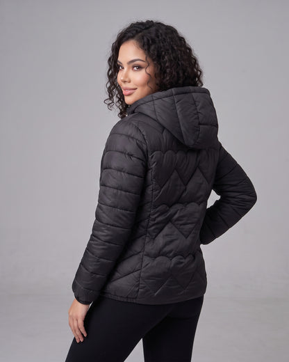 Parka Térmica Mujer Acolchada Impermeable con Capucha - EXU1602