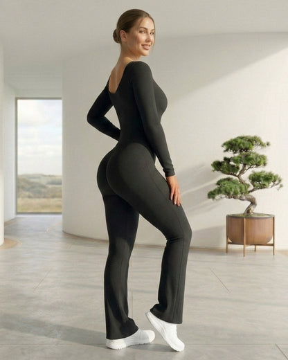 Enterizo Deportivo For Mujer Flare con Push Up Seductor - YJ308