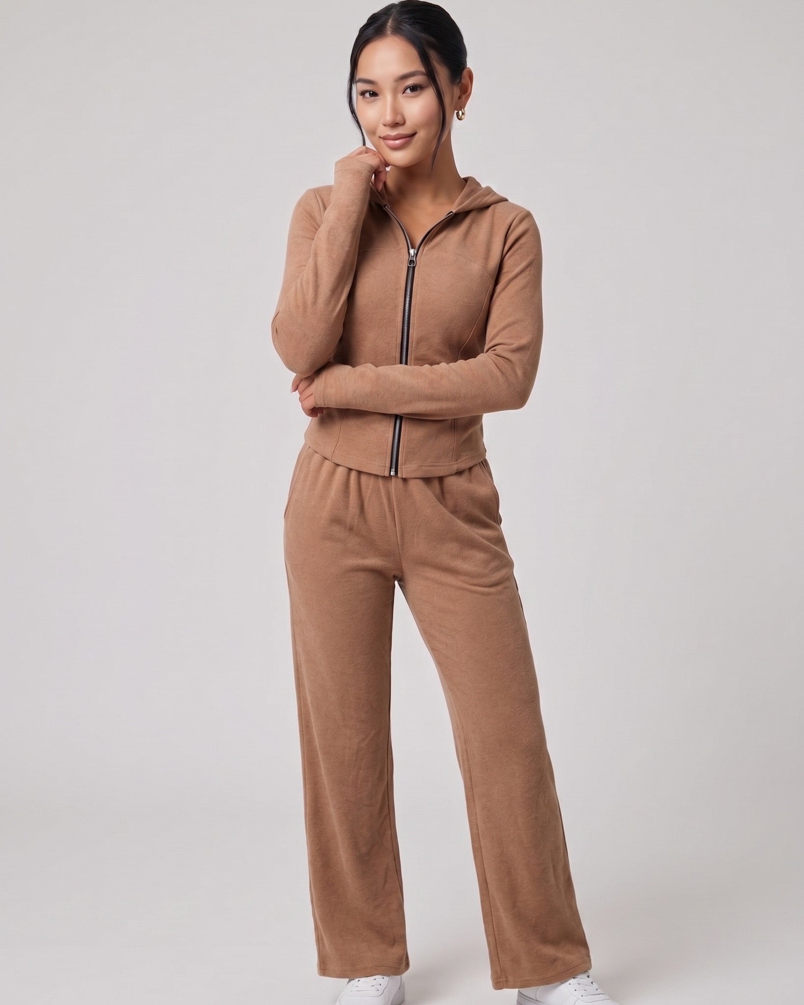 Set 2 Piezas Premium Invierno Palazzo y Gorro Mujer Viral - ZL043