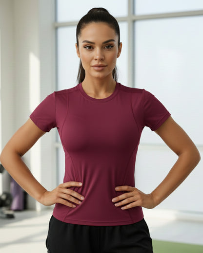 Polera Deportiva Mujer Manga Corta Elasticado - JYT012