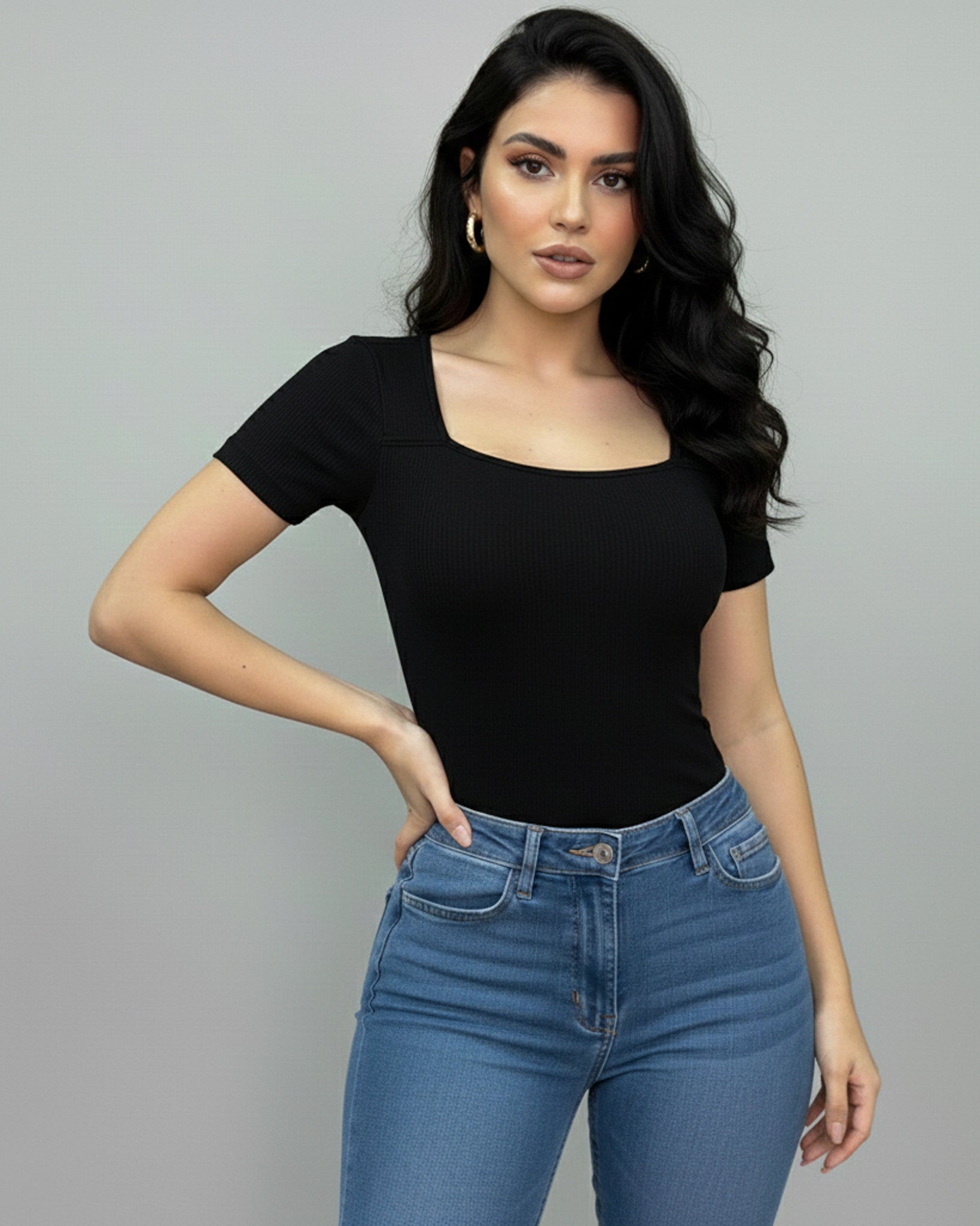 Body Mujer Escote Cuadrado y Espalda con Tirantes Moldeador - YJ274