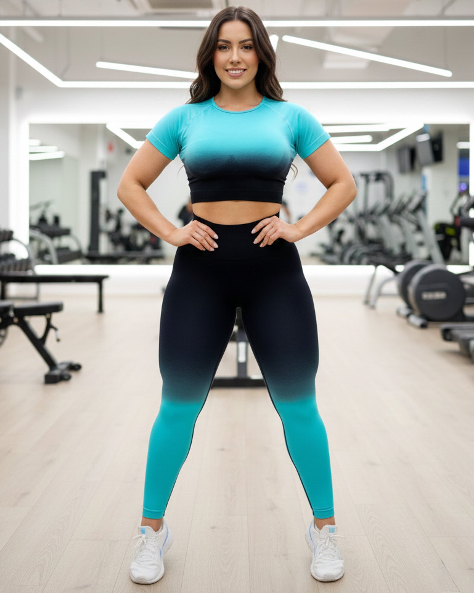 Conjunto Degrade Polera y Calza Doble push up - HY16