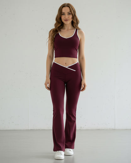 Conjunto Deportivo Mujer con Calza Flare Lúmina Sport - 3568