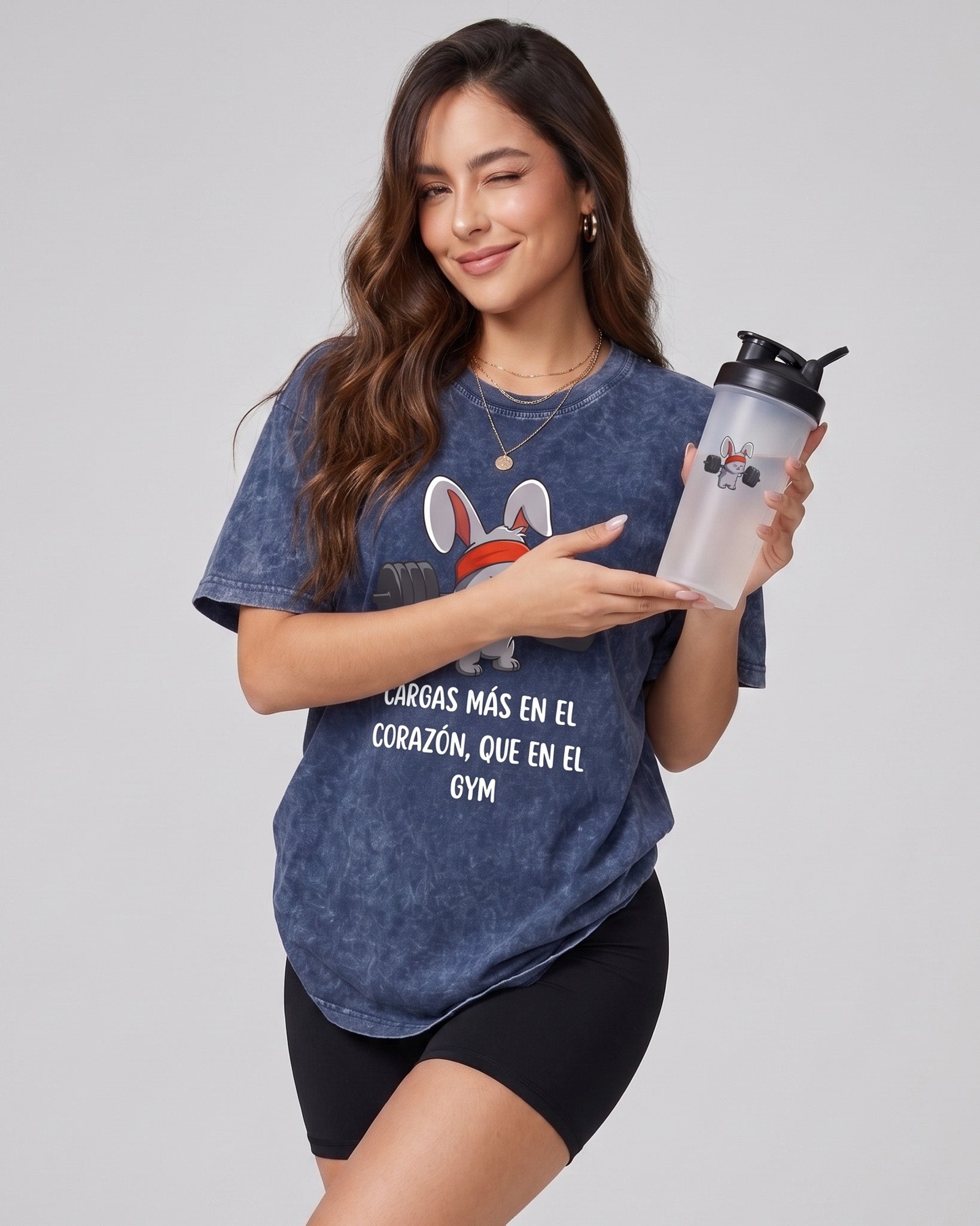 Polera Oversize Mujer Rabbit - Retro Gym Prelavada Premium - A366