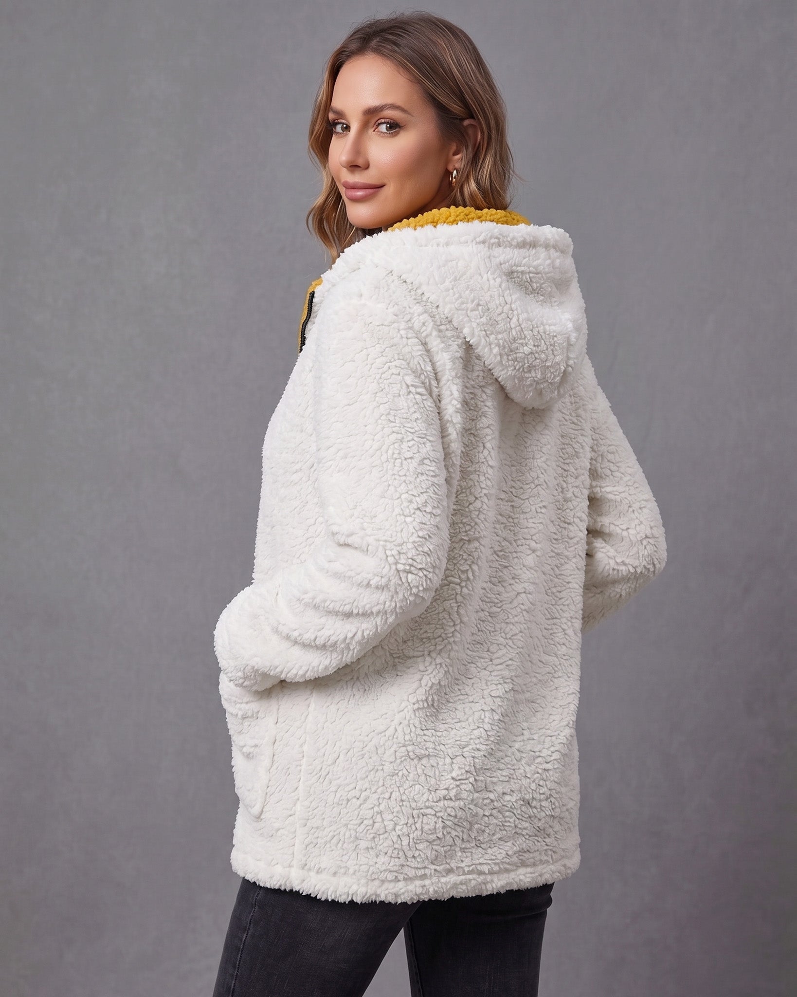 Chaqueta Abrigo Reversible Chiporro Mujer Capucha Invierno - JC516020