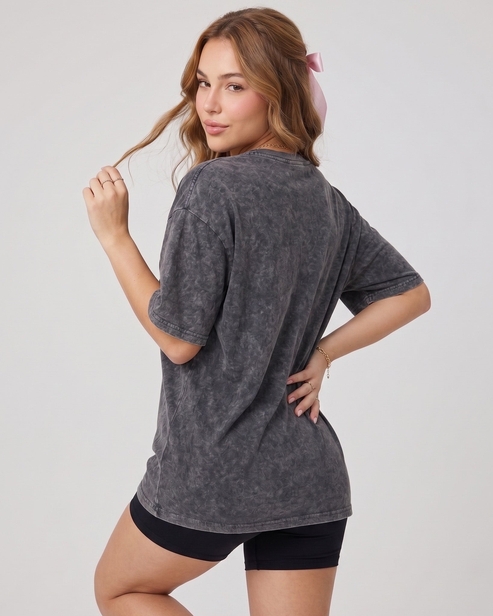 Polera Fitness Oversize - Vintage Gym Look Prelavada Pro - A366