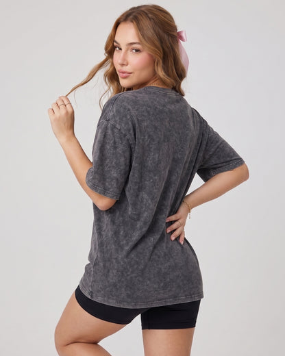 Polera Fitness Oversize - Vintage Gym Look Prelavada Pro - A366