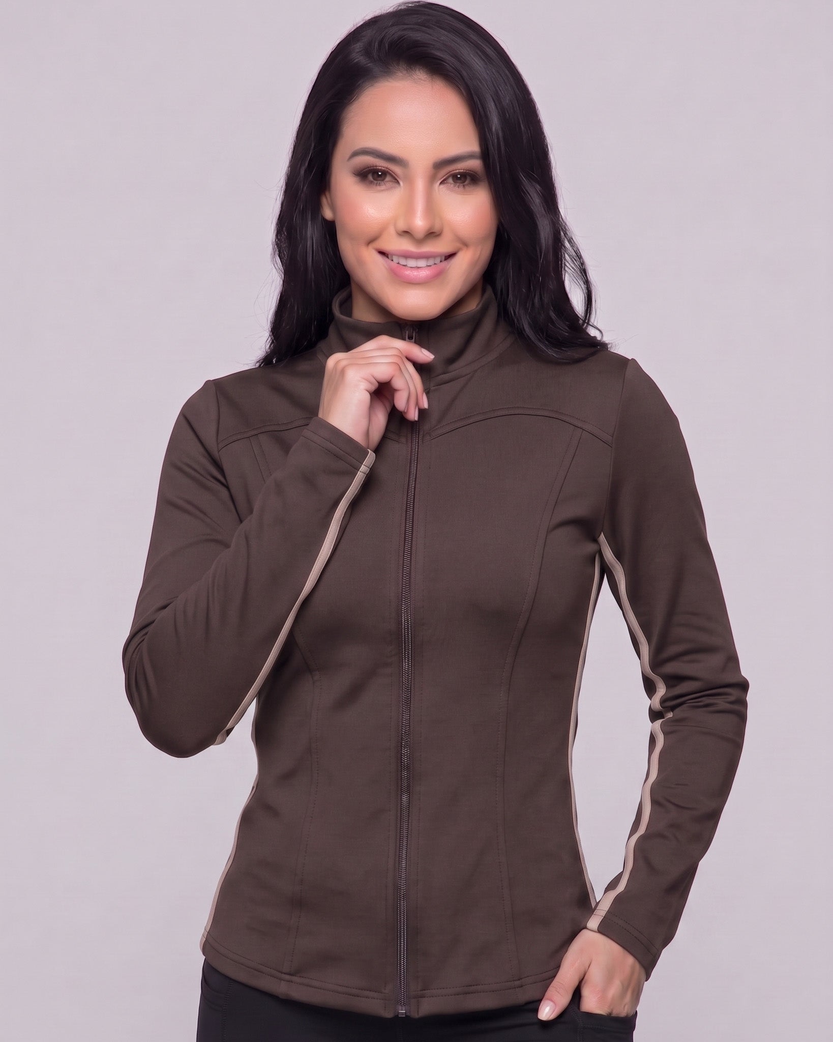 Chaqueta Térmica Modeladora Chiporro Calce Slim Lineas Negras - JYT047