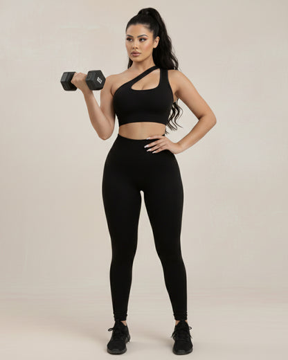 Conjunto de 2 piezas con top y leggings tie dye