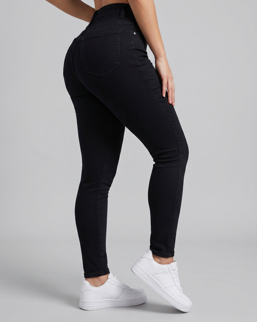Pantalón Negro Pitillo Tiro Alto - Efecto Modelador Pro - IMP5534