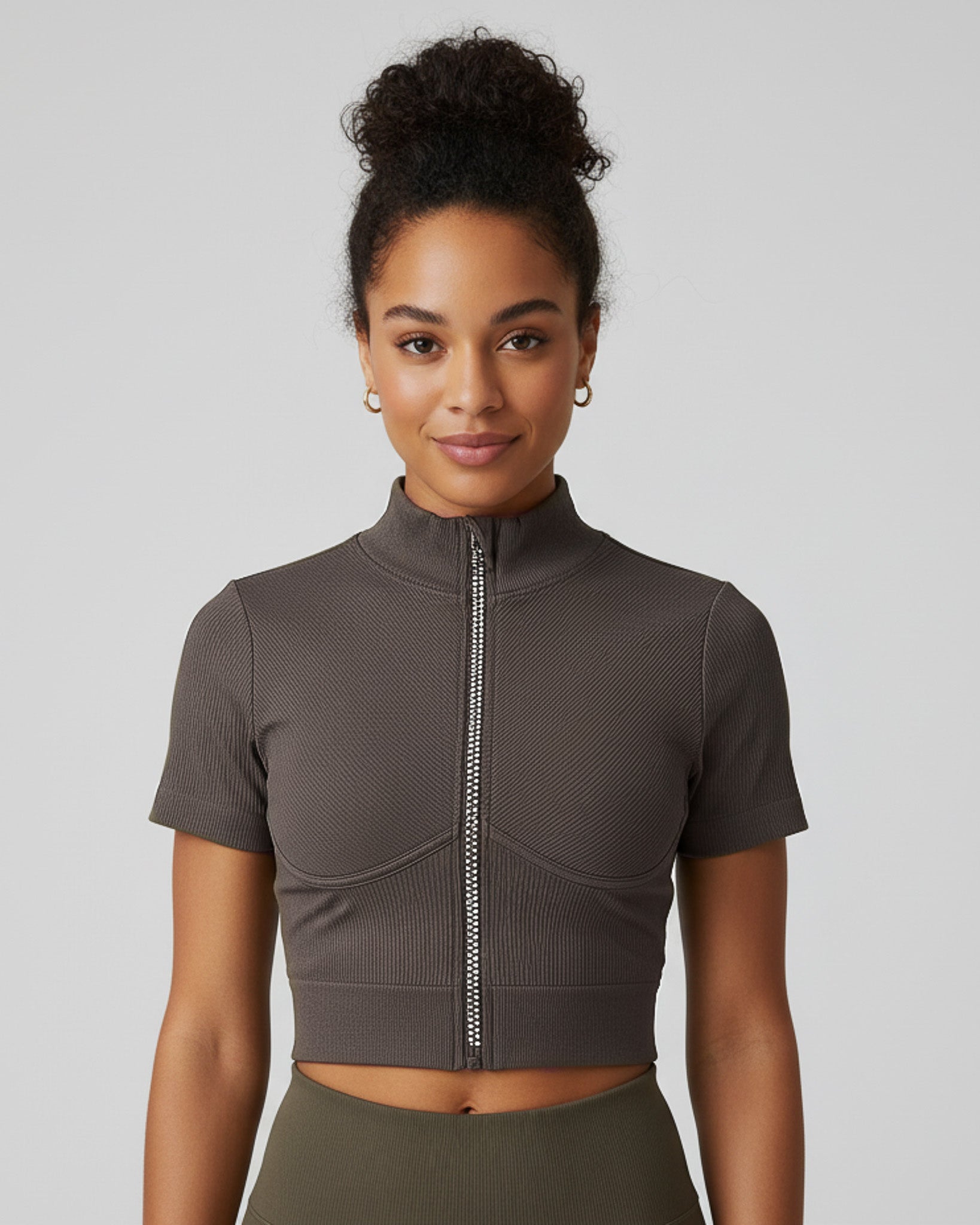 Peto Deportivo Mujer con Cuello Mao y Cierre - YJ265