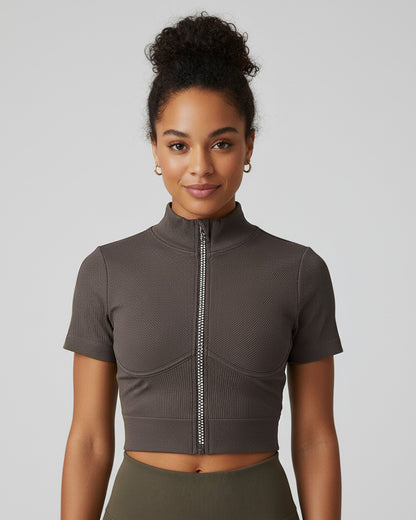 Peto Deportivo Mujer con Cuello Mao y Cierre - YJ265