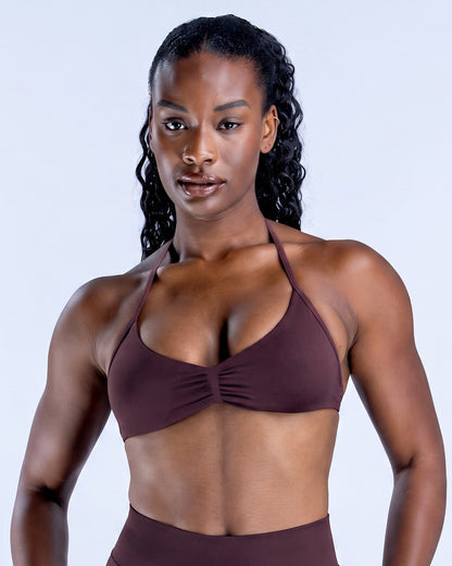 Top Sujetador Deportivo Halter Mujer con Espalda Descubierta - YJ332