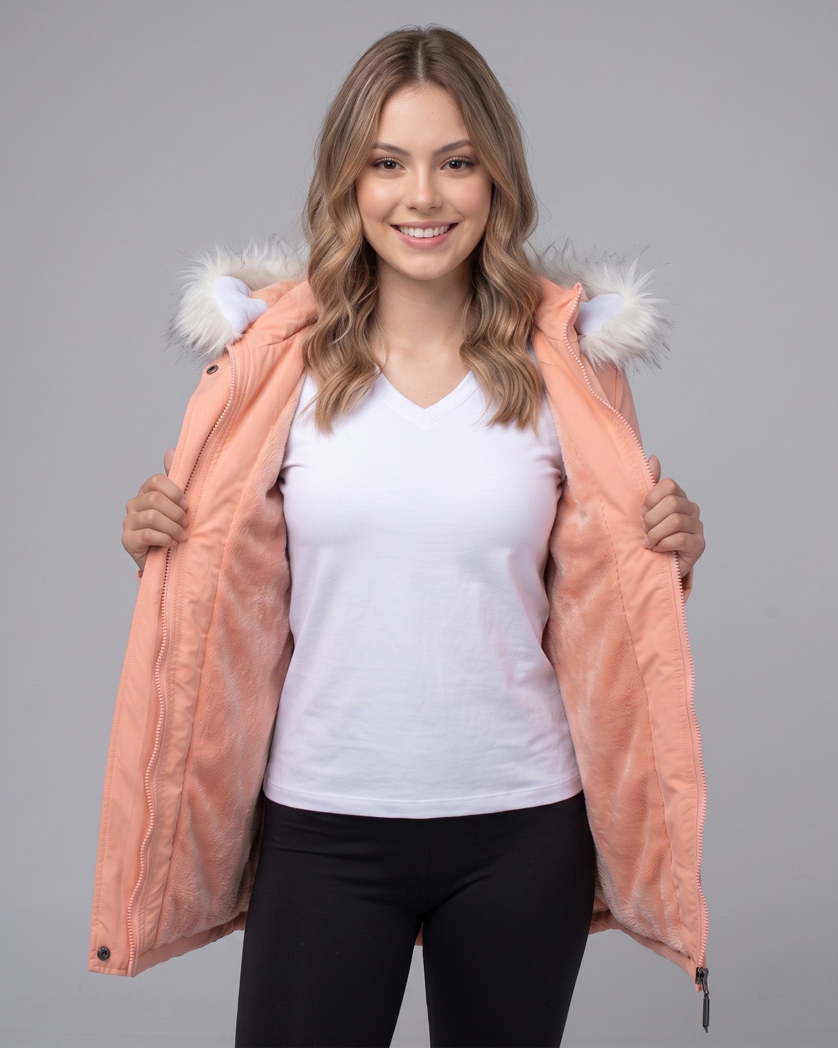 Parka con Capucha Ajustable para Mujer - ENC1741