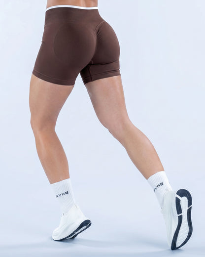 Short Deportivo Seamless Push Up Pretina Bicolor Gym - YJ346