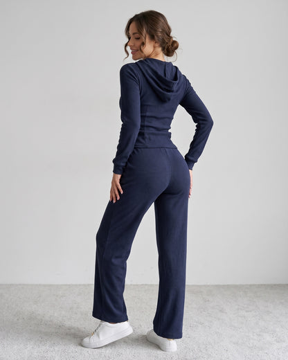Conjunto Invierno Algodón Palazzo Premium Mujer Viral - ZL042