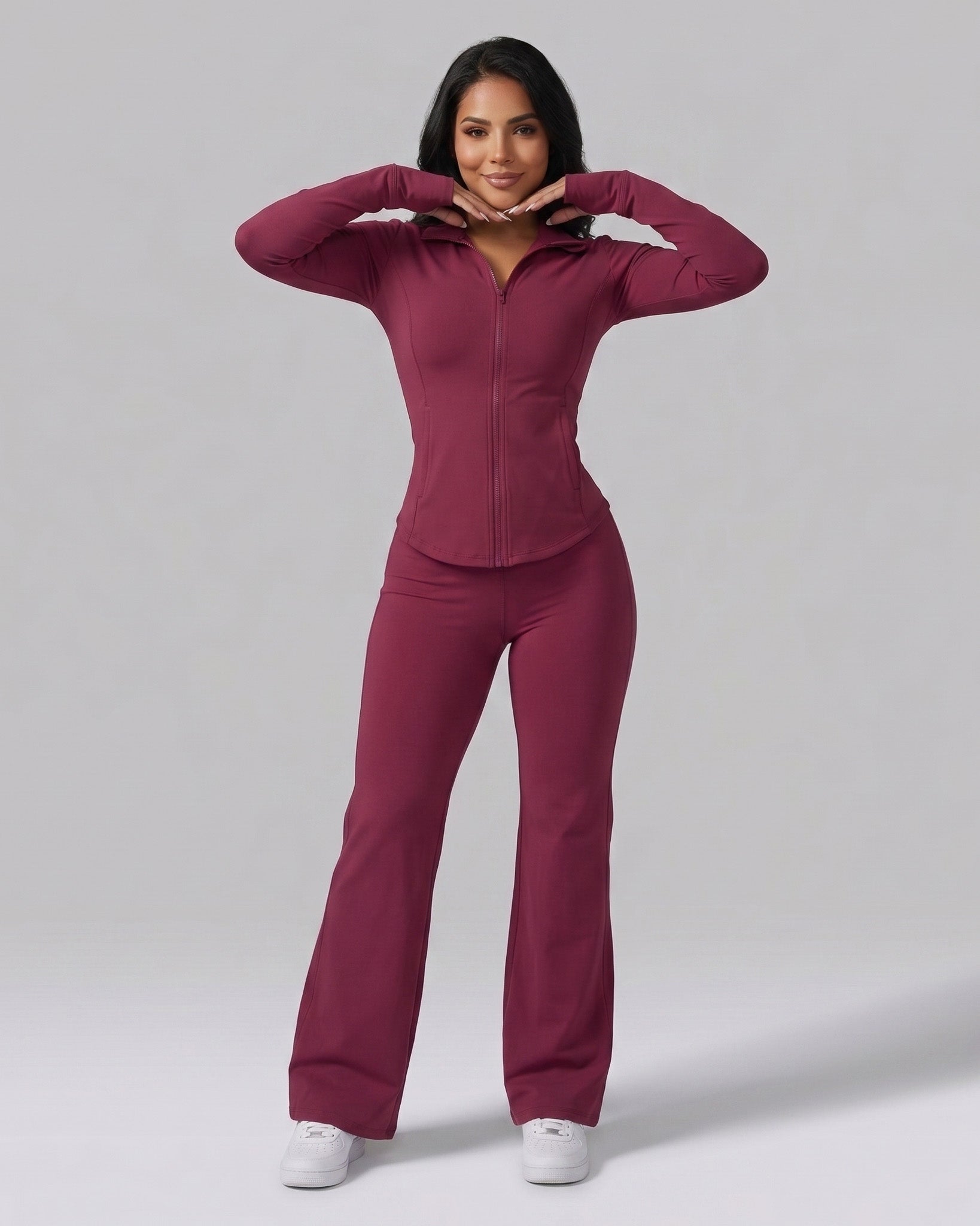 Set Dúo Escultor: Calza Palazzo + Chaqueta Ajustada Premium - KD250903