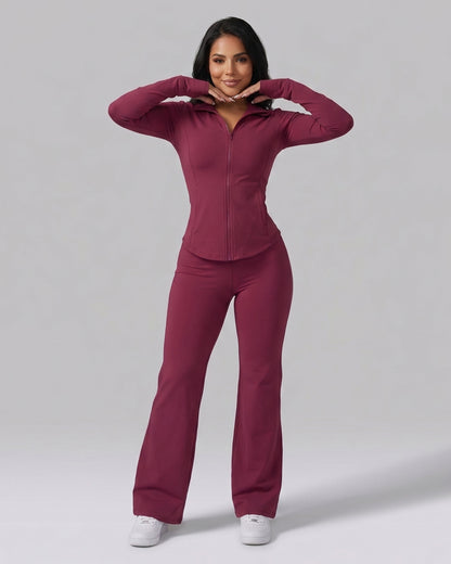 Set Dúo Escultor: Calza Palazzo + Chaqueta Ajustada Premium - KD250903