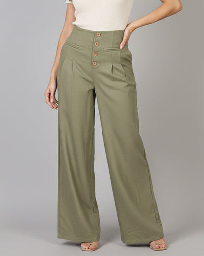 Pantalon Palazzo Mujer Cintura Alta - Verano - ZM2524