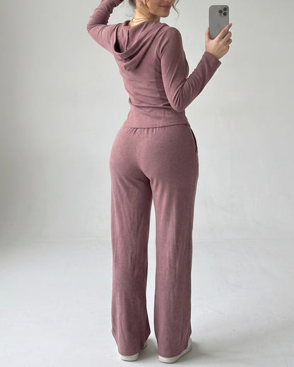Set 2 Piezas Premium Invierno Palazzo y Gorro Mujer Viral - ZL043