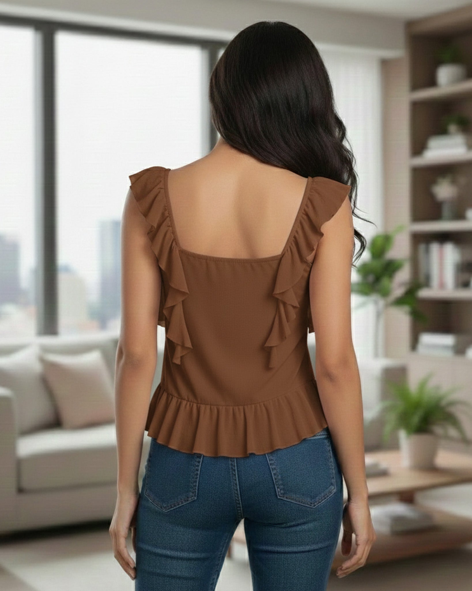 Blusa Fresca Mujer con Flecos Sueltos - HG25066