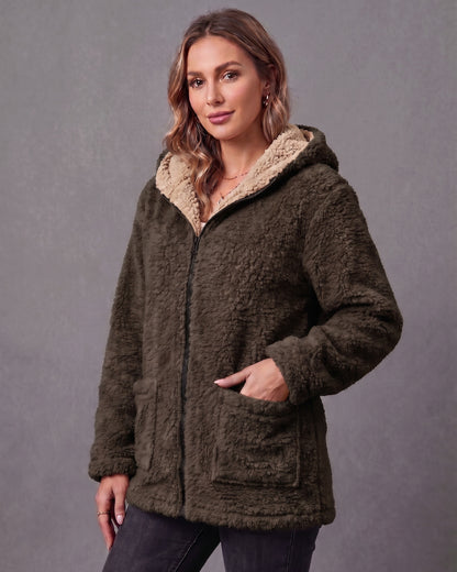 Chaqueta Abrigo Reversible Chiporro Mujer Capucha Invierno - JC516020
